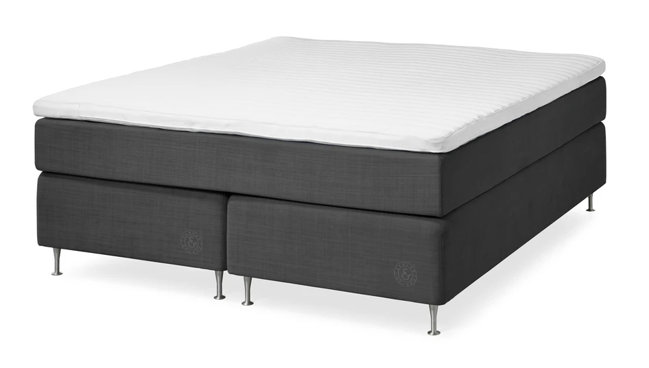 Cape Farewell Exclusive - Kontinentalsäng, dubbelsäng med bäddmadrass Fiord Soft - Grå