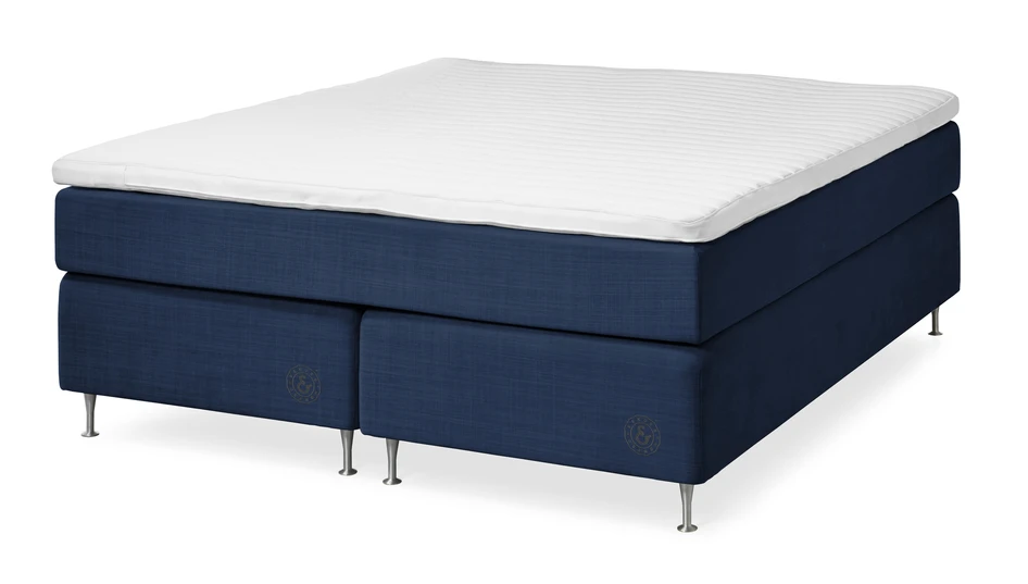 Cape Farewell Exclusive - Kontinentalsäng, dubbelsäng med bäddmadrass Fiord Soft - Blå