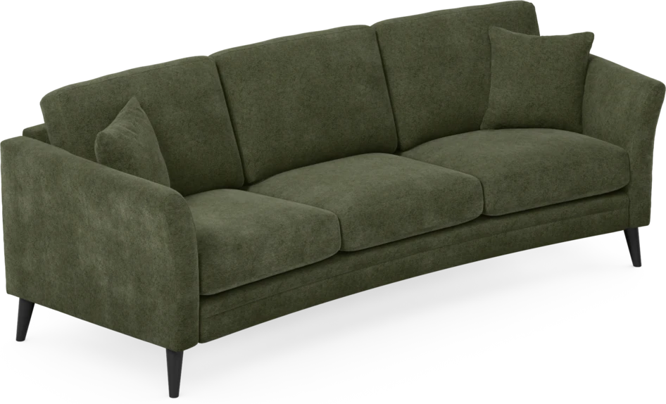 Eden - 3-sits soffa svängd - Grön