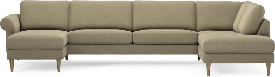 Bridge - 3-sits soffa med schäslong vänster och divan höger - Beige