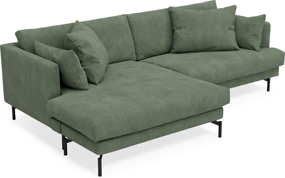 Harper - 4-sits med schäslong XL vänster - Grön