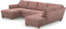 Friday - 3-sits soffa med schäslong vänster och divan höger - Rosa