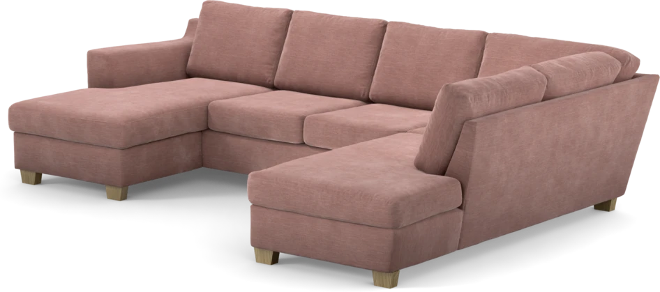 Friday - 3-sits soffa med schäslong vänster och divan höger - Rosa