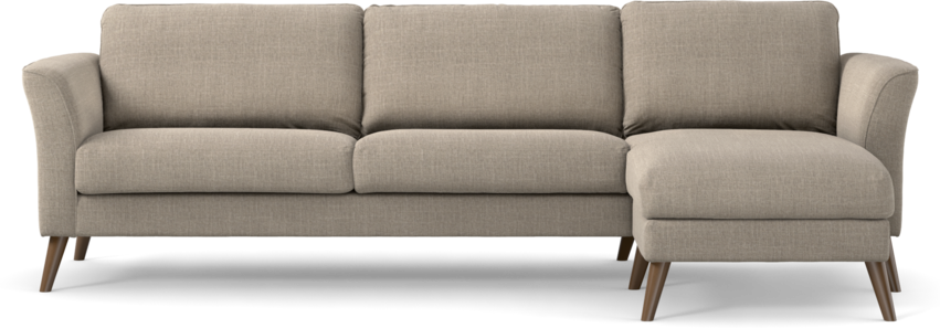 Bridge - 3-sits soffa med schäslong höger - Beige