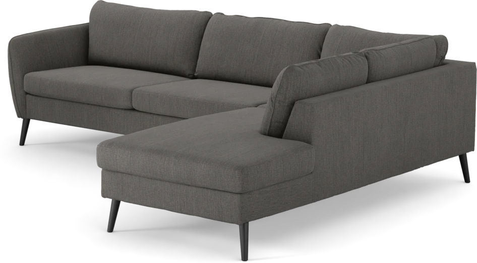 County - 2,5-sits soffa med divan höger - Brun