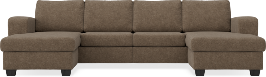 Friday - 2-sits soffa med två schäslonger - Brun