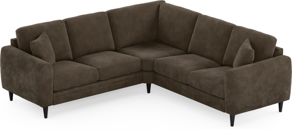 Eden - Hörnsoffa, 2+2-sits - Brun