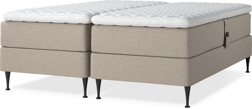 Delux Dream - Ställbar säng, dubbelsäng med bäddmadrass - Beige