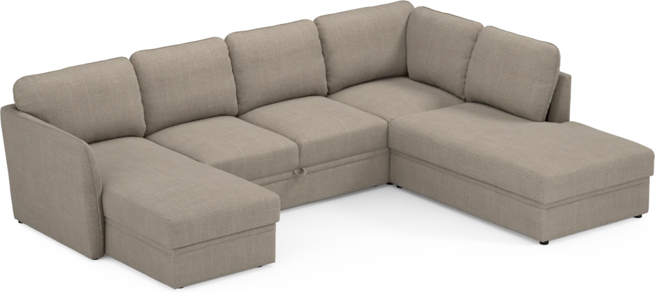 Öland - Bäddsoffa med schäslong vänster och divan höger - Beige