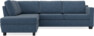 Friday - 2,5-sits soffa med divan vänster - Blå