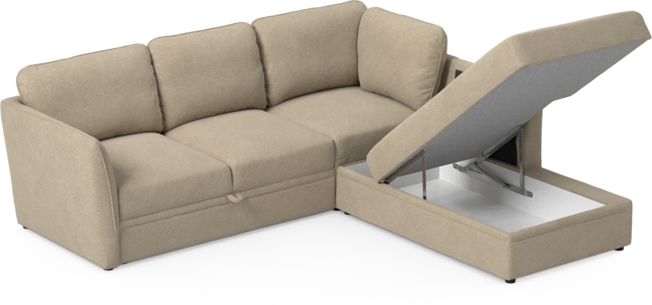 Öland - Bäddsoffa med divan höger - Beige