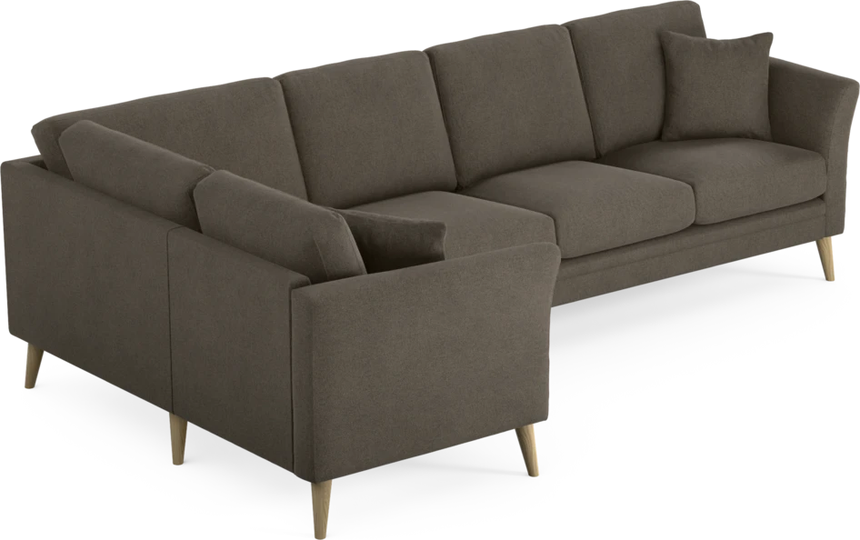 Eden - Hörnsoffa, 1+3-sits - Brun