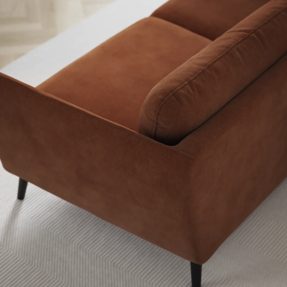 Madison Lux - 2-sits soffa med divan vänster och höger - Orange