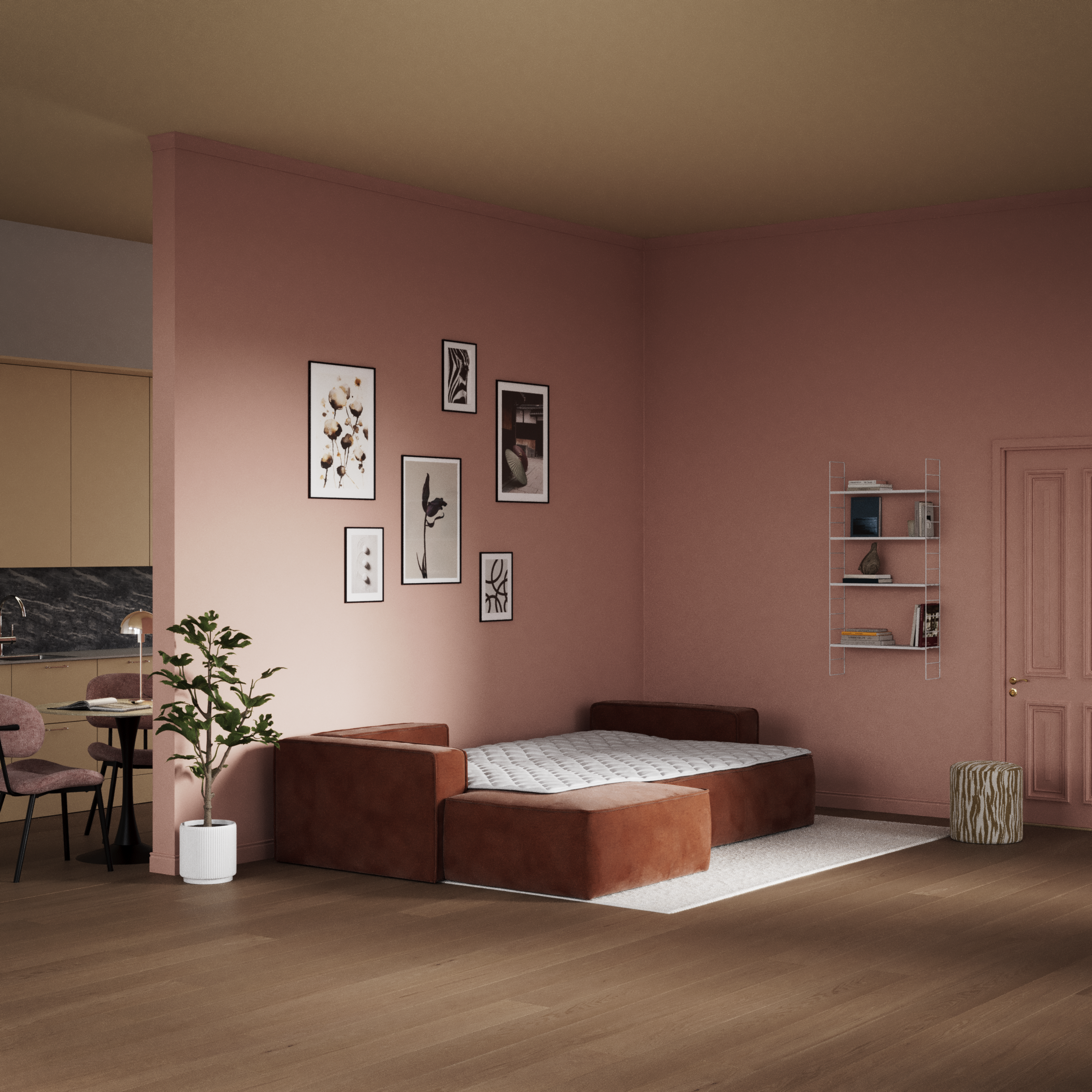 Ide - Bäddsoffa 3-sits med schäslong vänster - inspiration