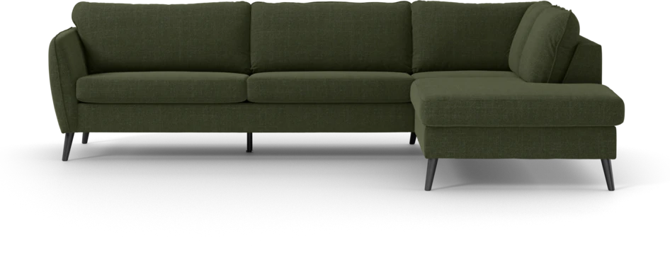 County - 2,5-sits soffa med divan höger - Grön