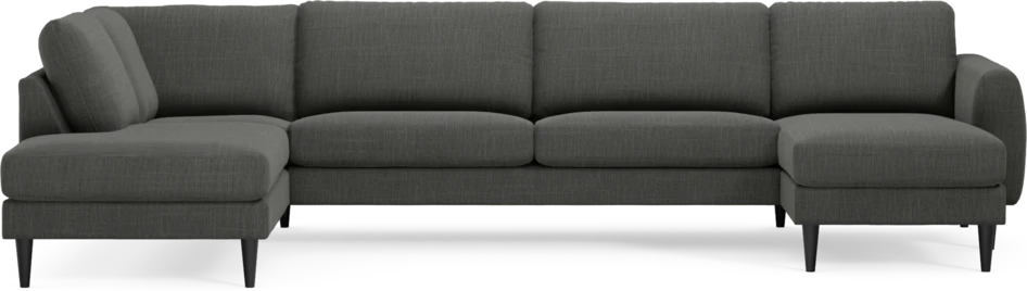 Bridge - 3-sits soffa med divan vänster och schäslong höger - Grå