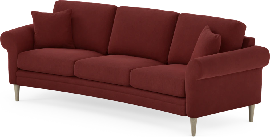 Eden - 3-sits soffa svängd - Röd