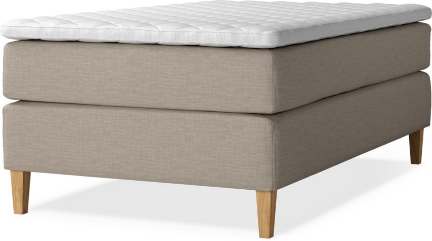 Delux Dream - Kontinentalsäng, enkelsäng med bäddmadrass - Beige