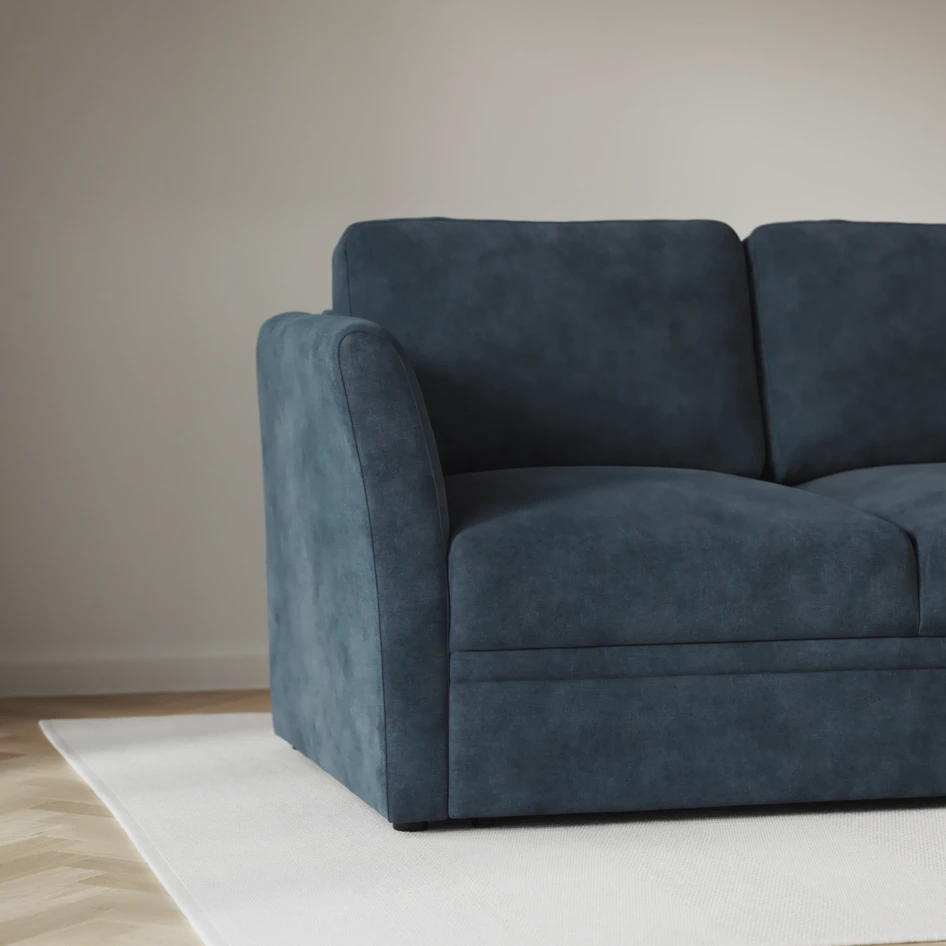 Öland - Bäddsoffa 3-sits, längsbäddad - Blå