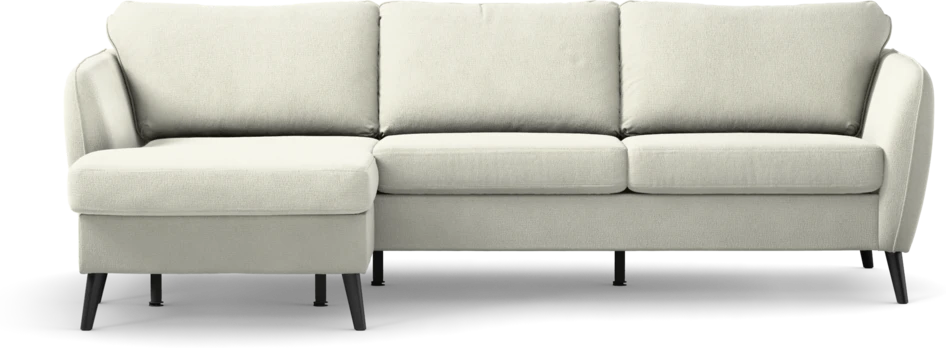 County - 3-sits soffa med flyttbar schäslong - Vit