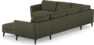 Bridge - Hörnsoffa, 2+3-sits med schäslong höger - Grön