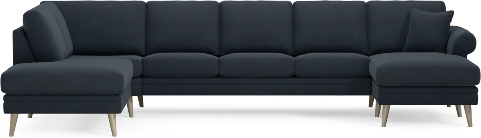 Eden - 3-sits soffa med divan vänster och schäslong höger - Blå