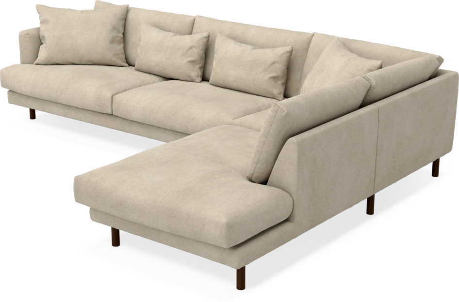 Harper - 3-sits soffa med divan höger - Beige