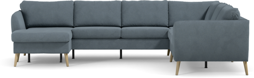 County - Hörnsoffa, 3+2-sits med schäslong vänster - Blå
