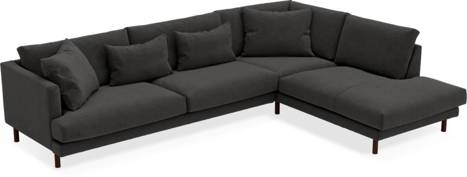 Harper - 3-sits soffa med divan höger - Grå