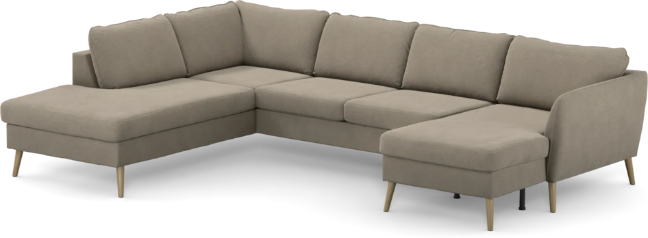 County - 3-sits soffa med divan vänster och schäslong höger - Beige