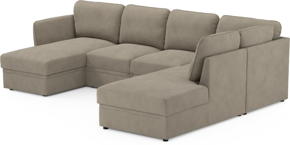 Öland - Bäddsoffa med schäslong vänster och divan höger - Beige