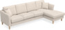 Eden - 3-sits soffa med schäslong - Beige