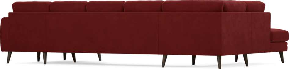 Eden - 3-sits soffa med divan vänster och schäslong höger - Röd