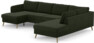 County - 3-sits soffa med schäslong vänster och divan höger - Grön