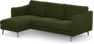 Madison Lux - 2-sits soffa med schäslong vänster - Grön