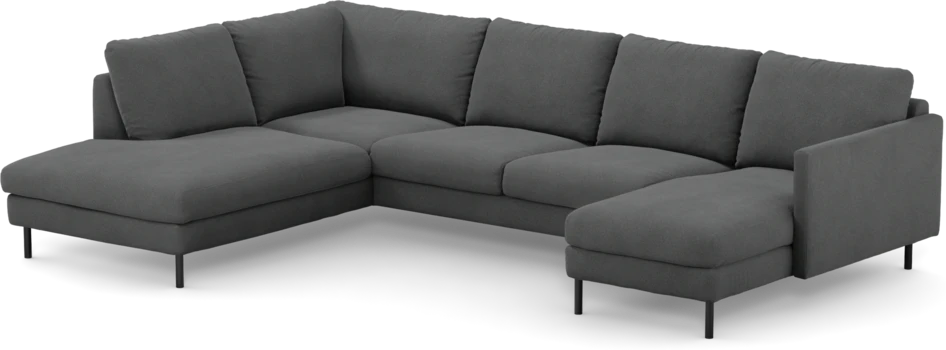 Madison - 2-sits soffa med divan vänster och schäslong höger - Grå