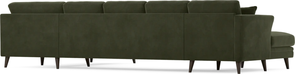 Eden - 3-sits soffa med schäslong vänster och divan höger - Grön