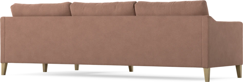 Winston - 3-sits soffa med schäslong, vändbar - Rosa