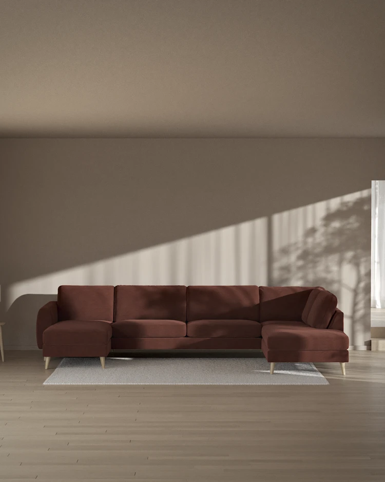 Bridge - 3-sits soffa med schäslong vänster och divan höger - inspiration