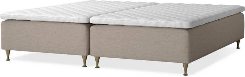 Delux Dream - Ramsäng, dubbelsäng med bäddmadrass - Beige