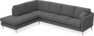 Eden - 3-sits soffa med divan - Svart