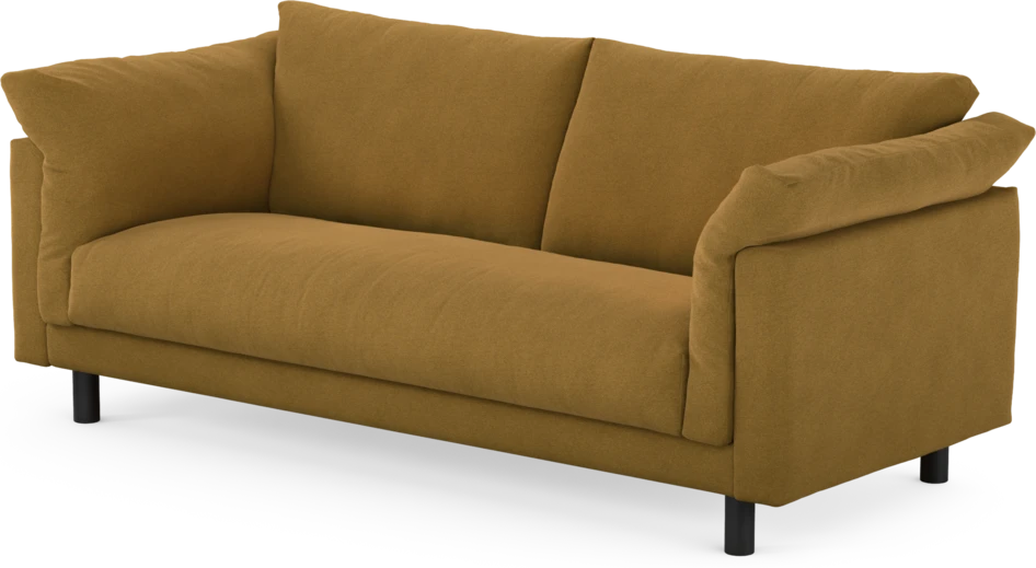 Cherrie - 2,5-sits soffa, hel dyna, fast klädsel - Orange