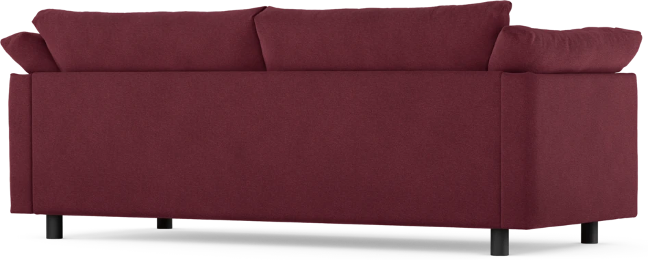 Cherrie - 2,5-sits soffa, hel dyna, fast klädsel - Röd