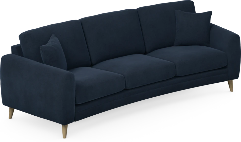 Eden - 3-sits soffa svängd - Blå
