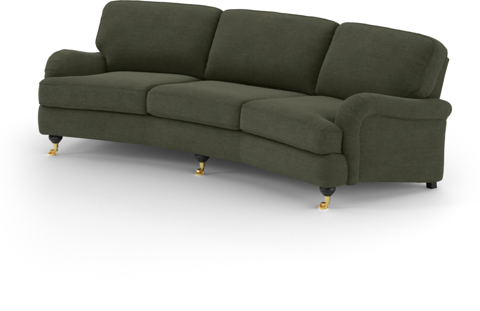 Oxford - 3-sits soffa svängd - Grön