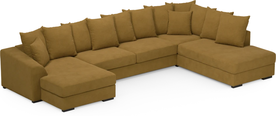 Town - 3-sits soffa med divan höger och schäslong vänster - Gul