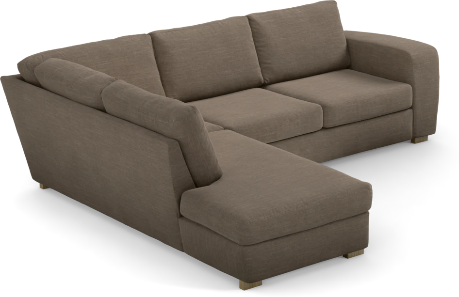 Friday - 2,5-sits soffa med divan vänster - Brun