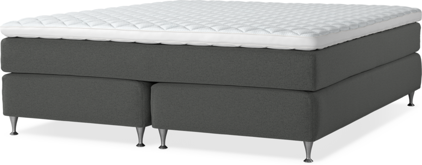 Delux Sense - Kontinentalsäng, dubbelsäng med bäddmadrass - Grå