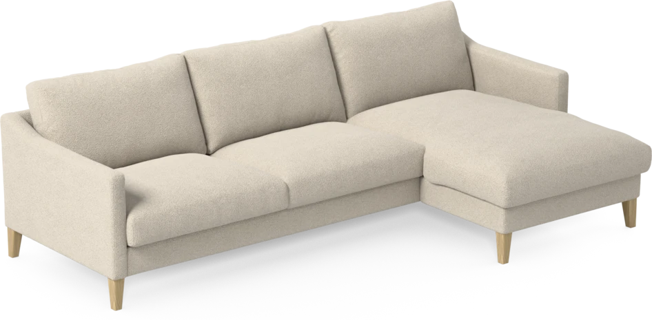 Winston - 3-sits soffa med schäslong, vändbar - Beige