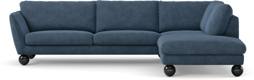 Madison Lux - 3-sits soffa med divan höger - Blå